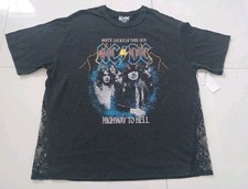 NEW AC/DC HIGHWAY TO HELL North AMERICA Tour Concert T-Shirt Sz XL Black w Lace