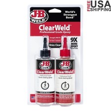 ClearWeld Professional Grade Epoxy Quick Setting 2 Part Strong Bond All Surfaces