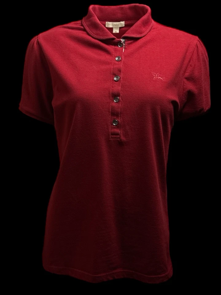 BURBERRY BRIT Damen Designer Poloshirt Monogramm Rot Gr.XL - Bild 1 von 3