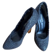 Dolce & Gabbana Pumps Wooden Heel Black Women's Size EU35/US5