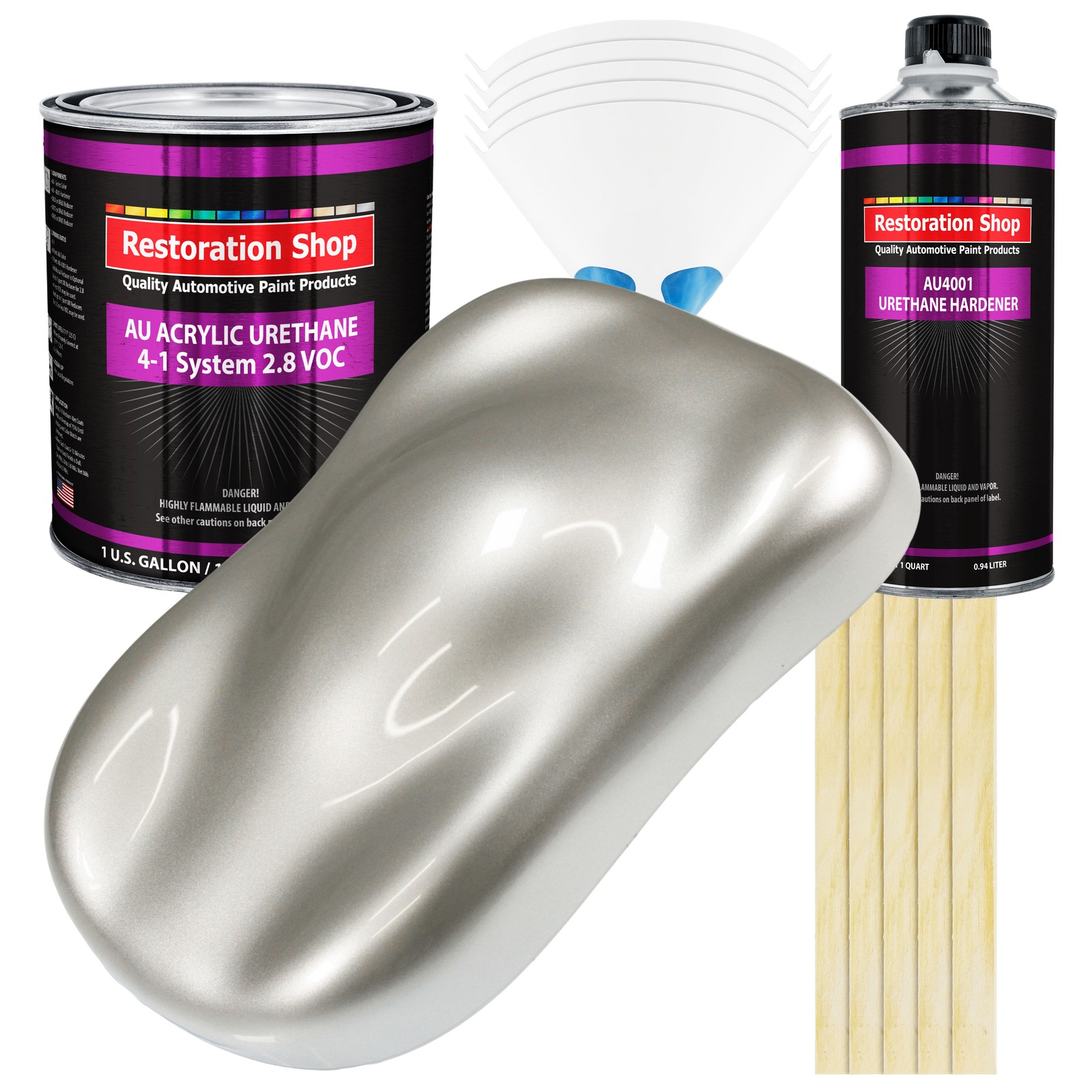 Restoration Shop Sterling Silver Metallic Auto Paint Gallon Kit