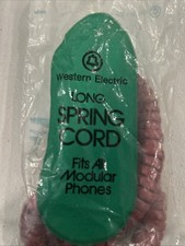 NOS RED WESTERN ELECTRIC LONG Handset Cord H4DU