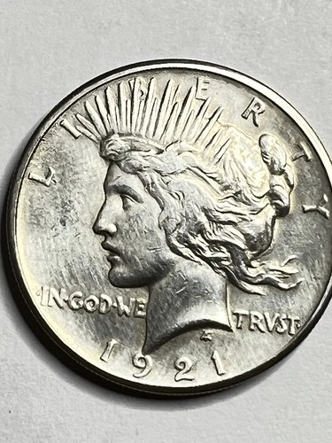 1921 Peace Silver DollarBU Choice Uncirculated Strong Luster Better Date $1 Coin