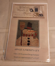 With Thy Needle Thread PN123 A Frosty Guy Punch Needle Pattern Primitive