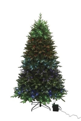 7.5' Prelit LED Lenorah Pine Musical Artificial Christmas Tree Holiday Decor