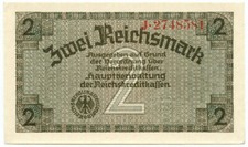 -548- 2 REICHSMARK 1943 OCCUPAZIONE TEDESCA IN ITALIA