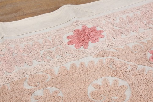 Suzani Fabric Suzani Throw Home Gift 3.58' x 3.84' Vintage Fast Shipment 16370 - Picture 14 of 24