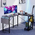 L Shaped Computer Desk - Gaming Corner 50 Inch Pc White Writing Study Table