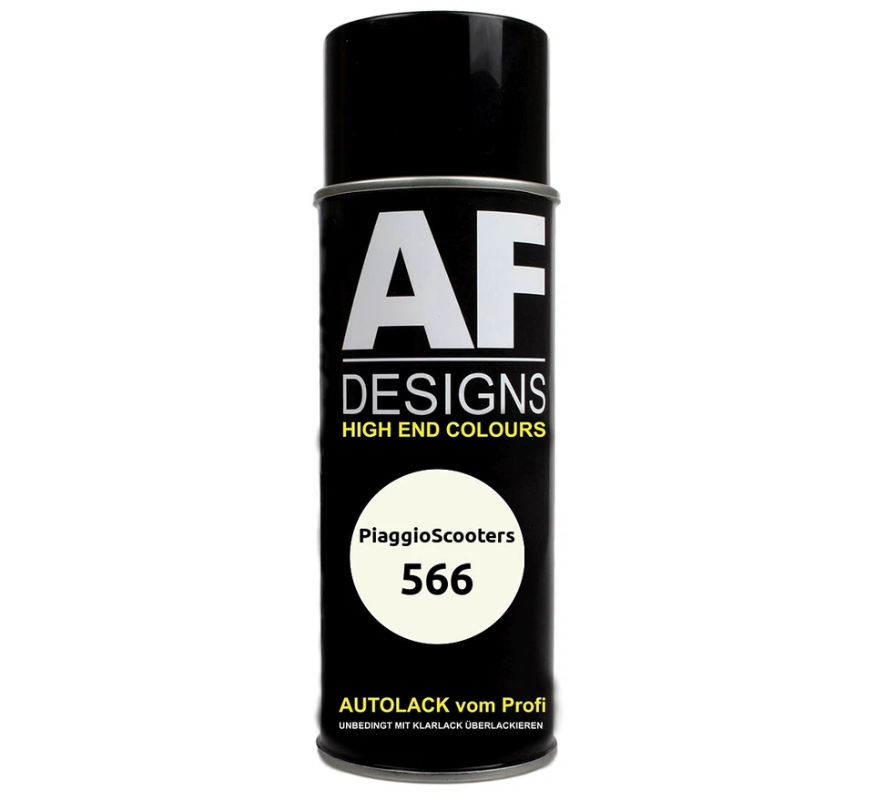 AF DESIGNS Bomboletta spray vernice moto Piaggio 566 Bianco Perla vernice base bomboletta spray 400ml