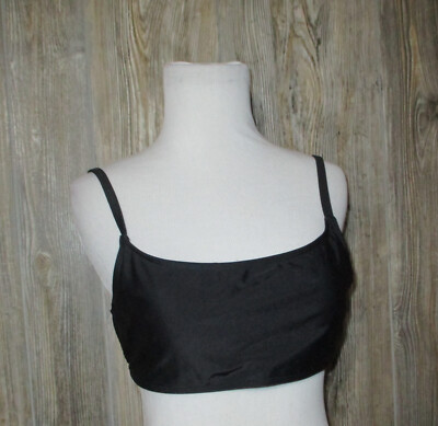Summer Mae Swimwear Bikini Top Black Maternity Size Large NWT