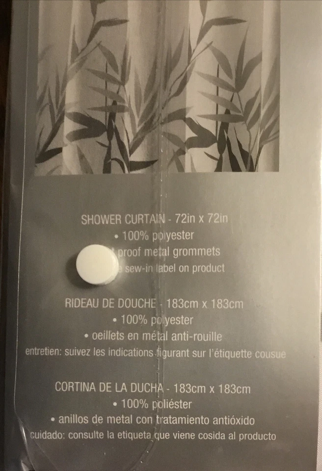 iDesign Anzu Fabric Shower Curtain Water-Repellent -72”x72” Foto 3 de 3