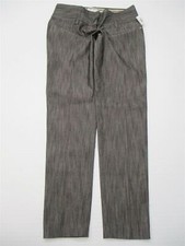 new CHARLOTTE RUSSE Pants Women's Size 1 Dress Casual Flat Front Gray Striped