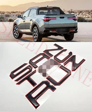 BLACK Red raised letters fit HYUNDAI SANTA CRUZ 2022 23 tailgate insert