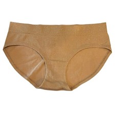 NWT AERIE Boybrief Pantie Underwear Sz M-L-XL Tan Beige Gold Sparkle
