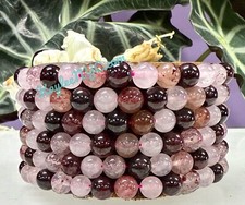 Wholesale 6 Pcs Natural Heart Chakra 6mm Crystal Healing Stretch Bracelet 7.5"