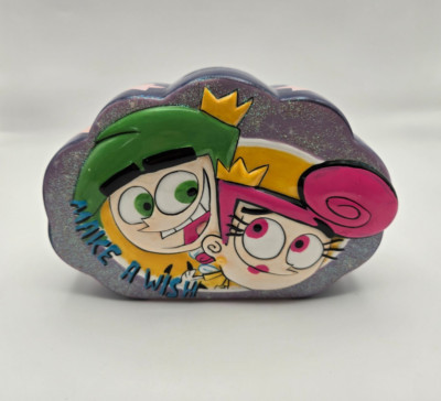Nickelodeon Fairly Odd Parents Cartoon Coin Ceramic Bank with Stopper