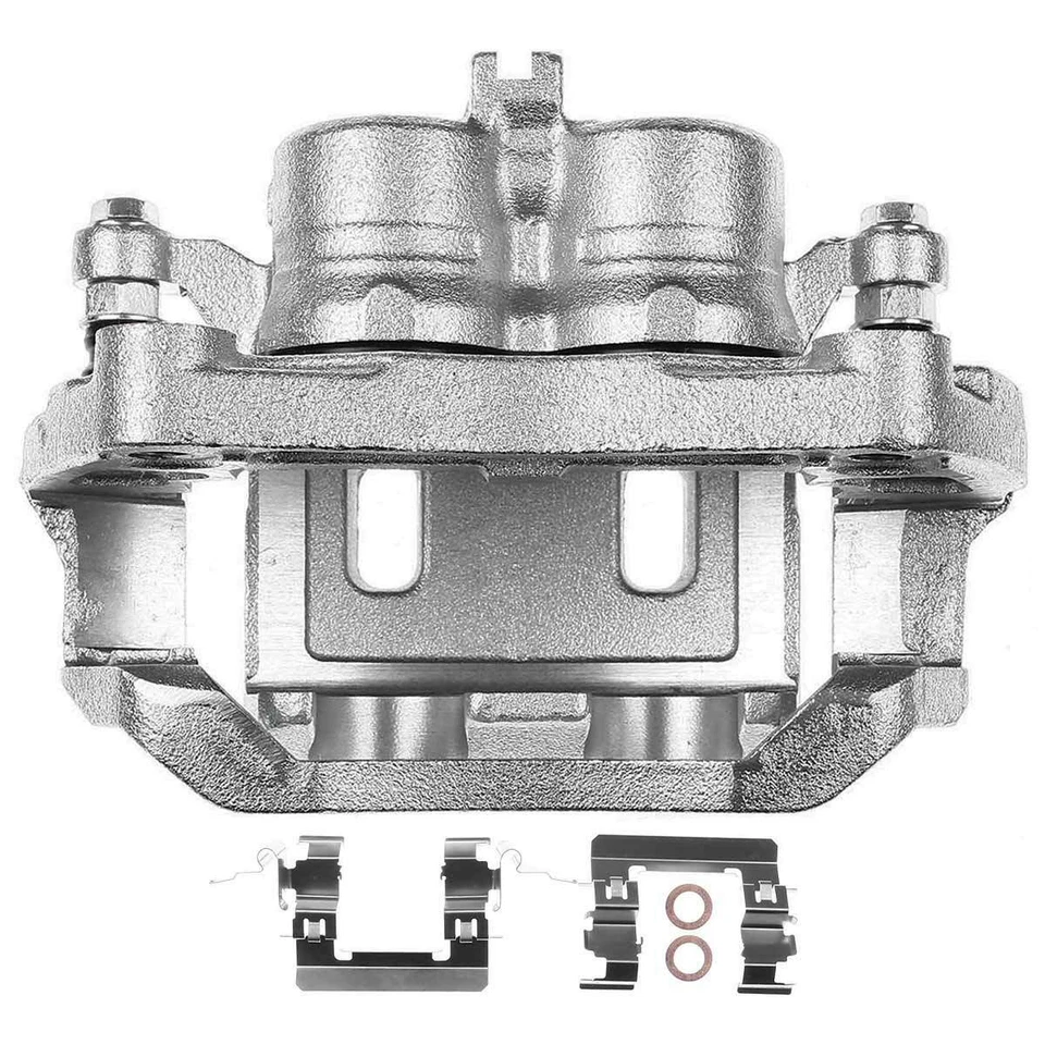 2x Pinza de freno lateral delantera con soporte para Nissan 370Z Infiniti G35 G37 Q70 EX35 Foto 3 de 4