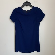 Lulus Dress Womens XS Blue Short Sleeve Sheath Career Lined Formal Summer Short