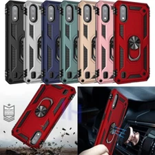 For Samsung Galaxy A01 Shockproof Magnetic Ring Holder  Case/Screen Protector