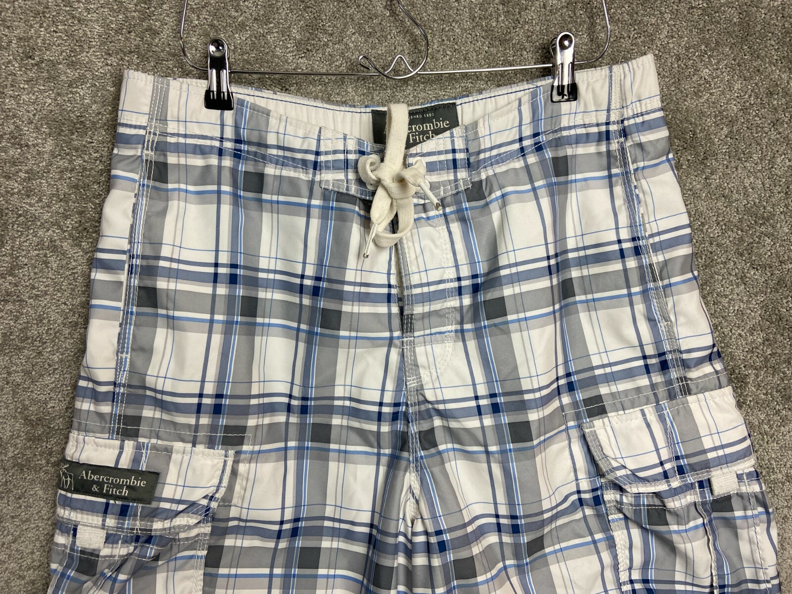 Abercrombie & Fitch Men's Bathing Suit Plaid Short Mu… Gem