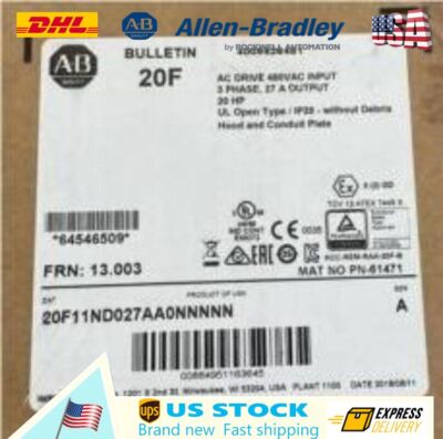 Allen Bradley 20F11ND027AA0NNNNN PowerFlex 753 AC Drive 20F11ND027AA0NNNNN