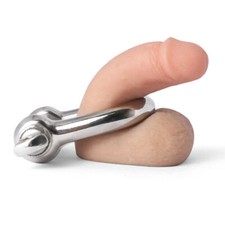 Male Scrotum Testicle Squeeze Rings Cage Stretcher Enhancer Delay Ball Condom