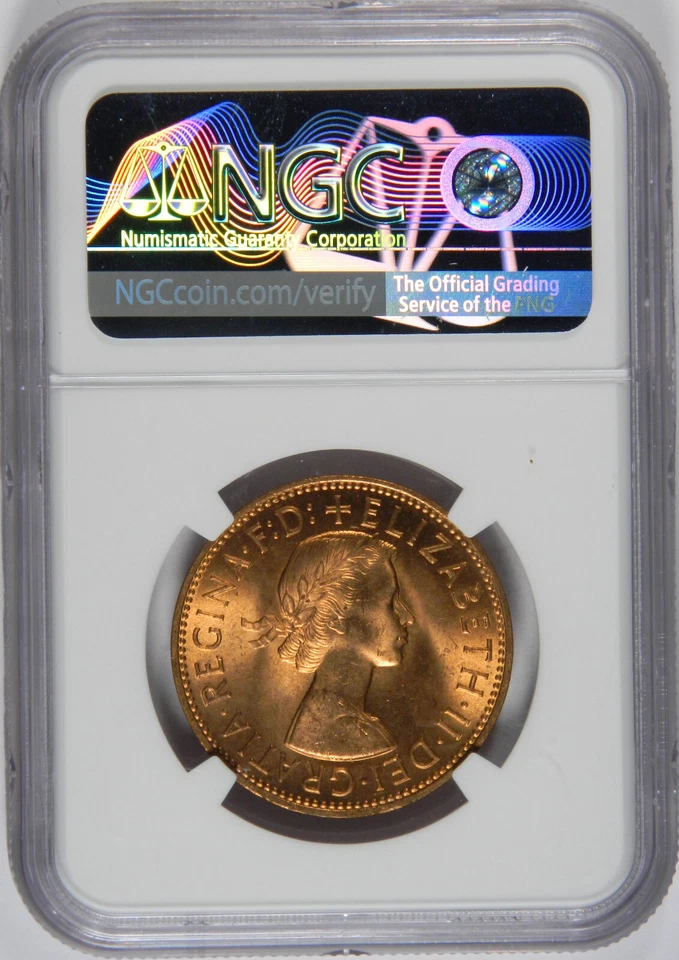 1963 GREAT BRITAIN PENNY ~ NICE RED NGC MS64RD! - Image 4 of 4