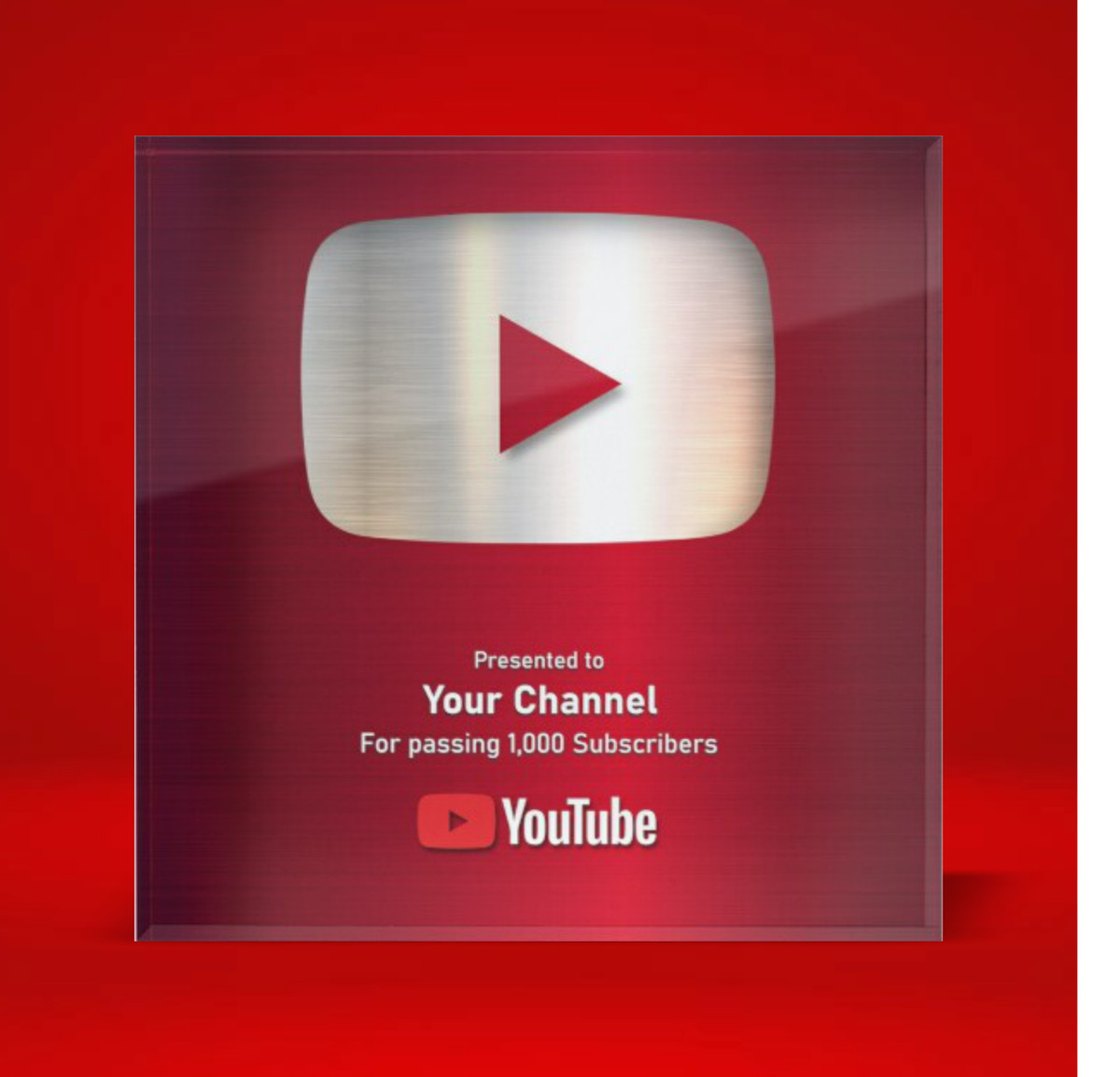 Creator Award play button for channels that surpass a milestone of  subs