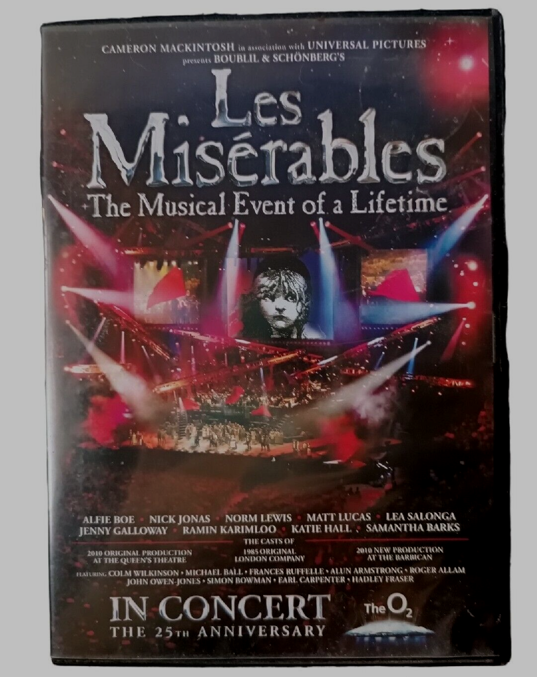 Les Misérables  In Concert 25th Anniversary London O2  Region 2 DVD VGC Free P&P