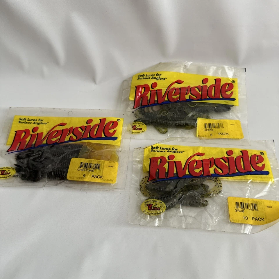 Señuelos de plástico Zoom Riverside Soft Big Bites Chompers gusanos de plástico para pesca de lubina Foto 3 de 4