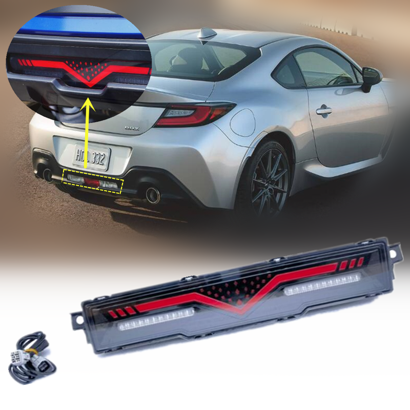 Brake Lamp Clear For 23-25 Subaru BRZ Toyota GR86 LED Rear Bumper