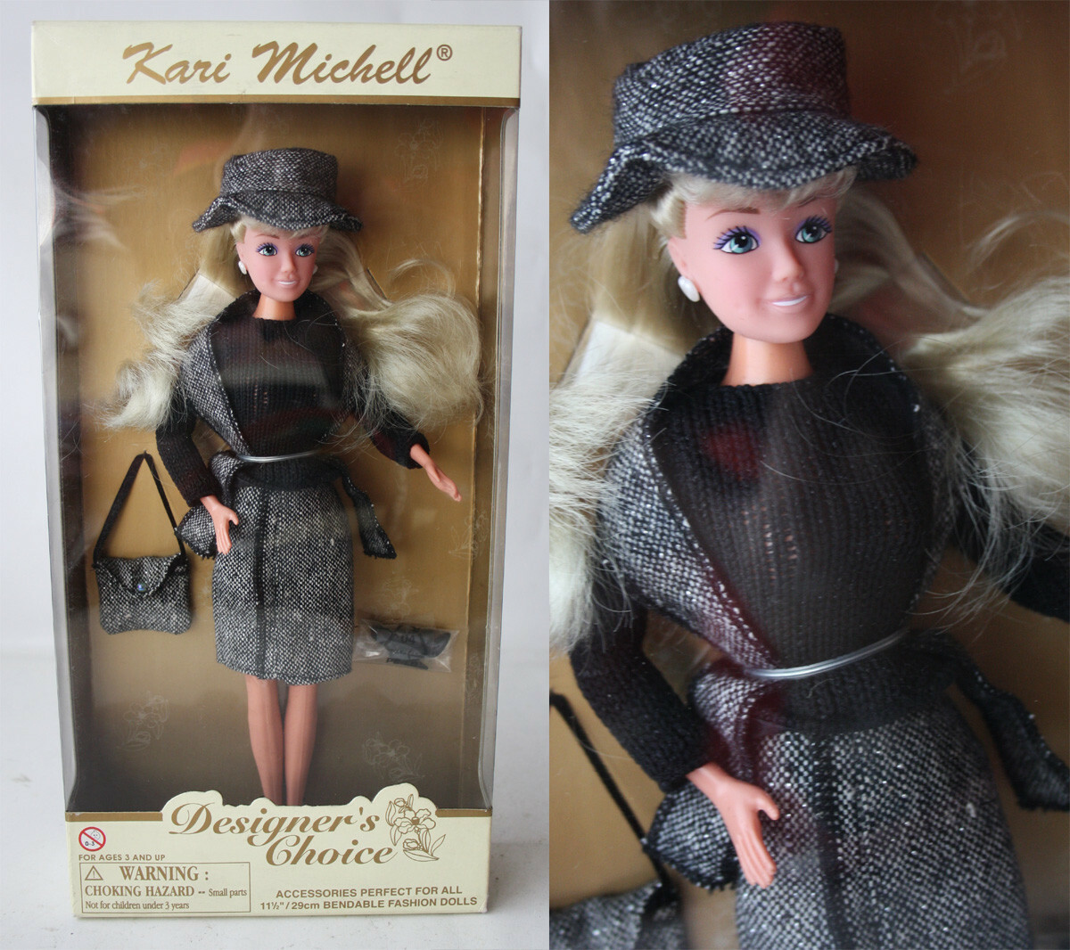 RARE VINTAGE 90'S KARI MICHELL DESIGNER'S CHOISE FASHION DOLL M&C