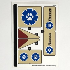 LEGO STICKER SHEET 60302 Wildlife Rescue Operation Stickers Decals City Town