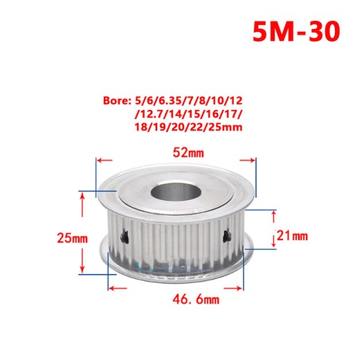 5M Timing Belt Pulley 14T-30T Synchronous Wheel Sprocket For 20mm Width Belt - Picture 15 of 15