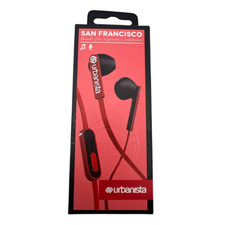 Urbanista San Francisco Wired Stereo Earbuds Handsfree 3.5mm Headphones Red