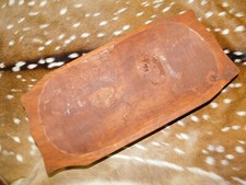 Carved Wooden Dough Bowl Primitive Wood Trencher Tray Rustic Home Decor 20 1/4"