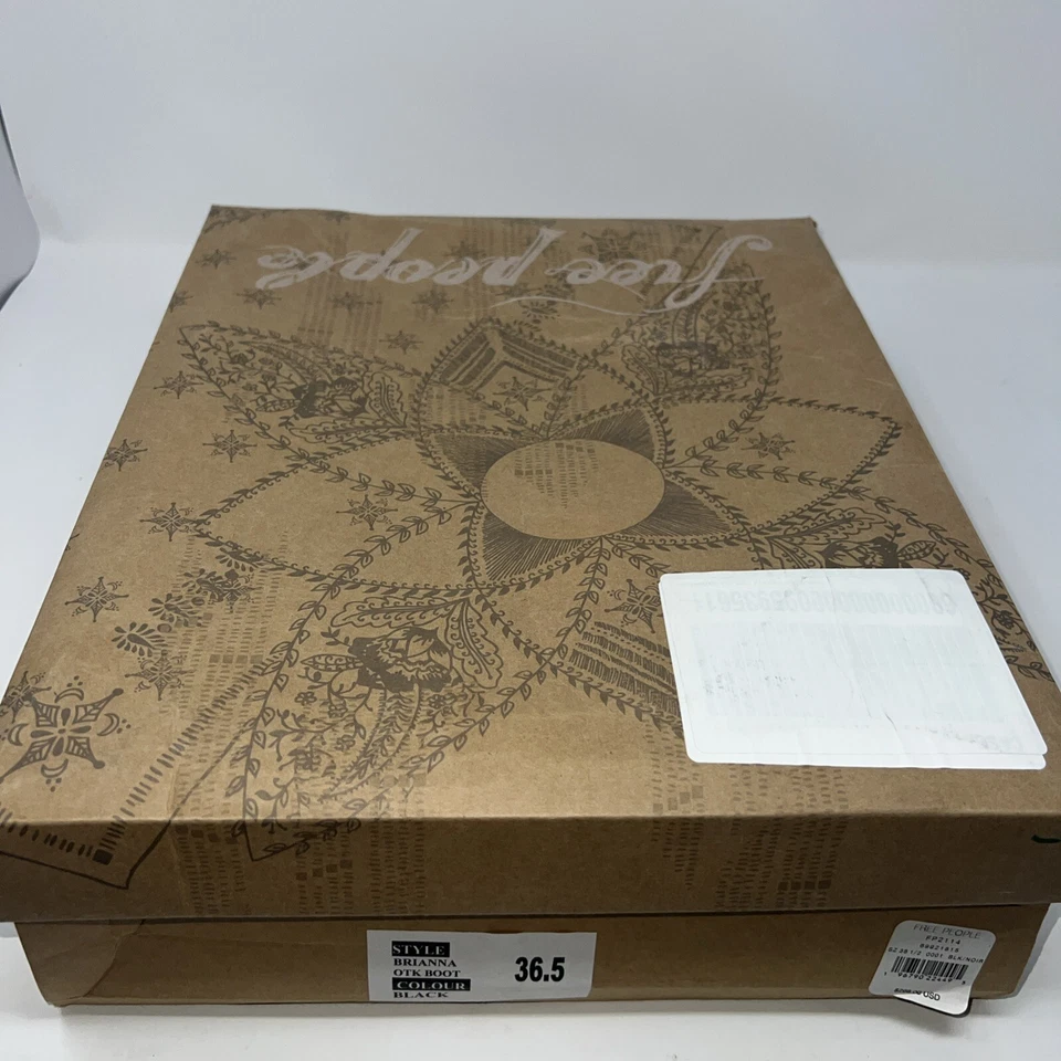 Ботинки Free People Brianna высотой выше колена черные кожаные на молнии эластичная панель размер 5,5 - Изображение 4 из 4