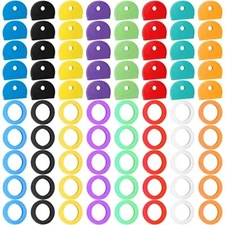 80 Pcs Key Cover Caps Key Identifier Caps Round Square Key Label Tags
