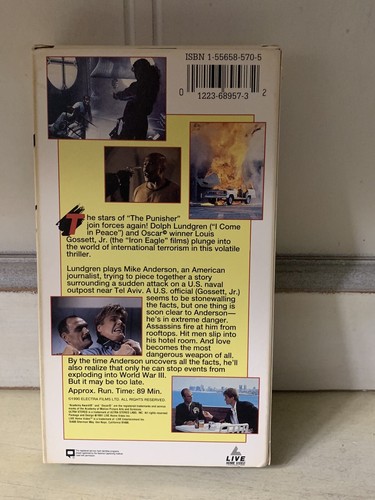 Cover-Up (VHS, 1991) Dolph Lundgren, Louis Gossett Jr., Live Home Video Rare - Picture 2 of 3