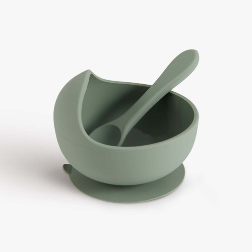 Silicone Bowl + Spoon Set | BPA Free Suction Bowl | Infant Toddler Feeding - Picture 6 of 18