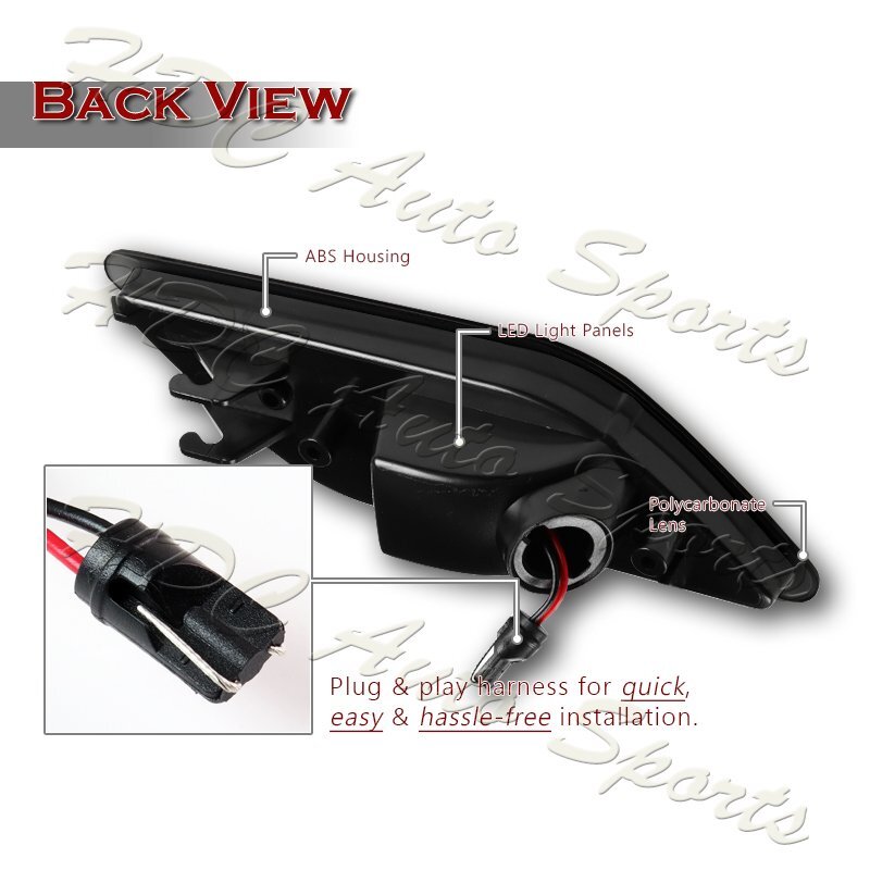 For 20122014 Mercedes W204 CClass Smoke Lens White LED Side Marker Lights Lamp eBay