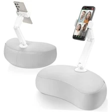 Pillow Phone Holder for Bed, 360° Bed Phone Holder Laying Down, Hands-Free 