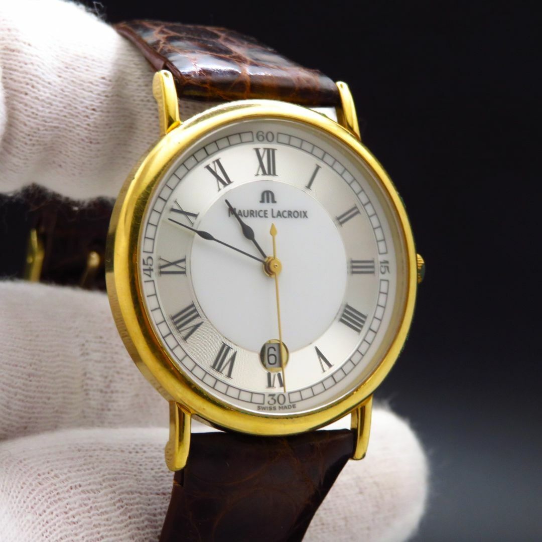 MAURICE LACROIX AR1016 Quartz Watch Leather Roman Maurice Lacroix