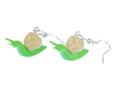 Snail Earrings Snails Miniblings Vineyard Snail Salad Earings Green