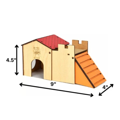 PET SHOP AMERICA Small Pet Hideout 9" Colorful Fiberboard Hamster House, Cozy Retreat Play Area