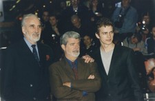 Star Wars Premiere Christopher Lee Hayden Christensen George Lucas Vintage Photo