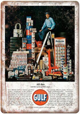 Gulf Motor Oil Vintage Magazine Ad Reproduction Metal Sign A11 | eBay