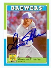 Gorman Thomas autographed Baseball Card (Brewers) 2001 Upper Deck Decade #50