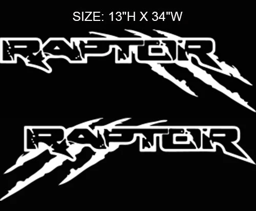 FORD RAPTOR F-150 CALCOMANÍA VINILO, JUEGO DE 2 Foto 3 de 4