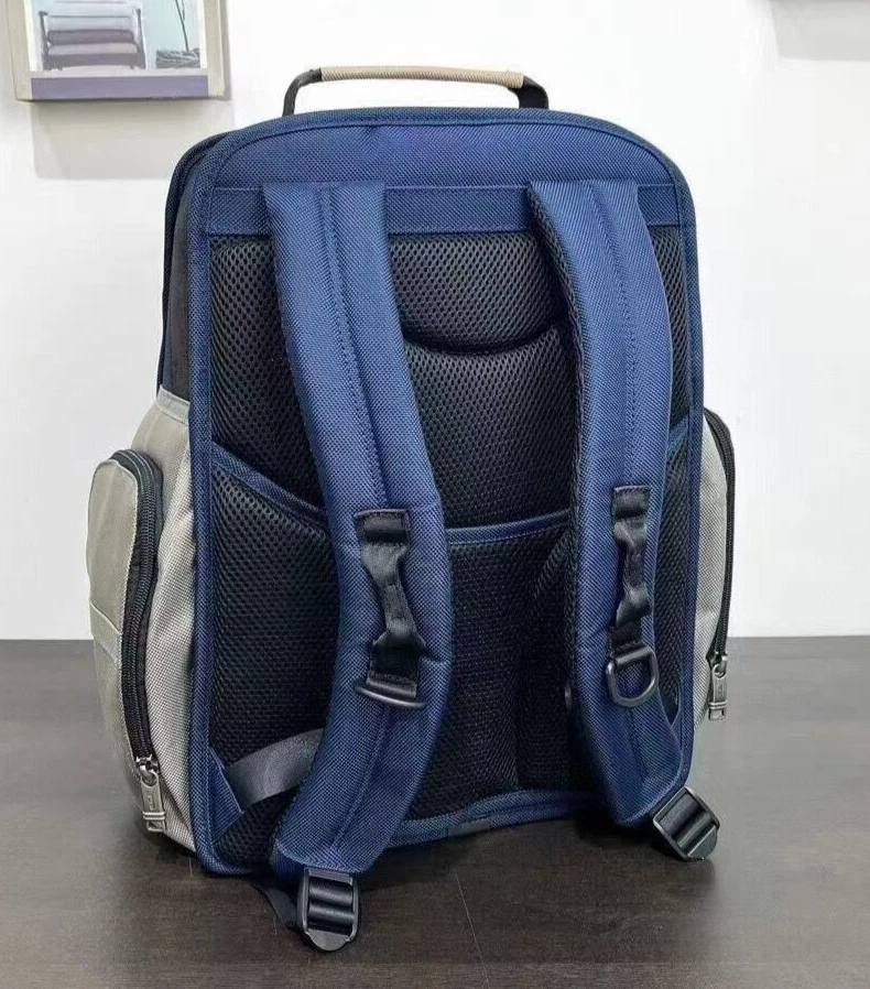 Tumi Alpha 3 Brief Pack Backpack Navy white Shoulder Bag Business Nylon Outlet - Image 4 of 4